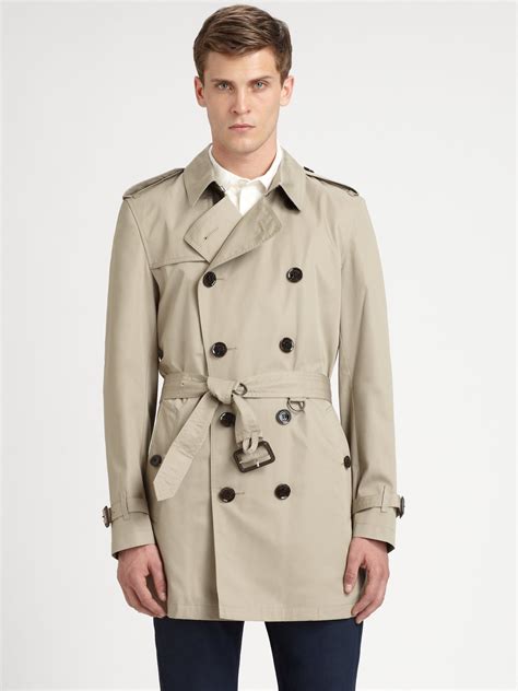 burberry double breasted raincoat men's.